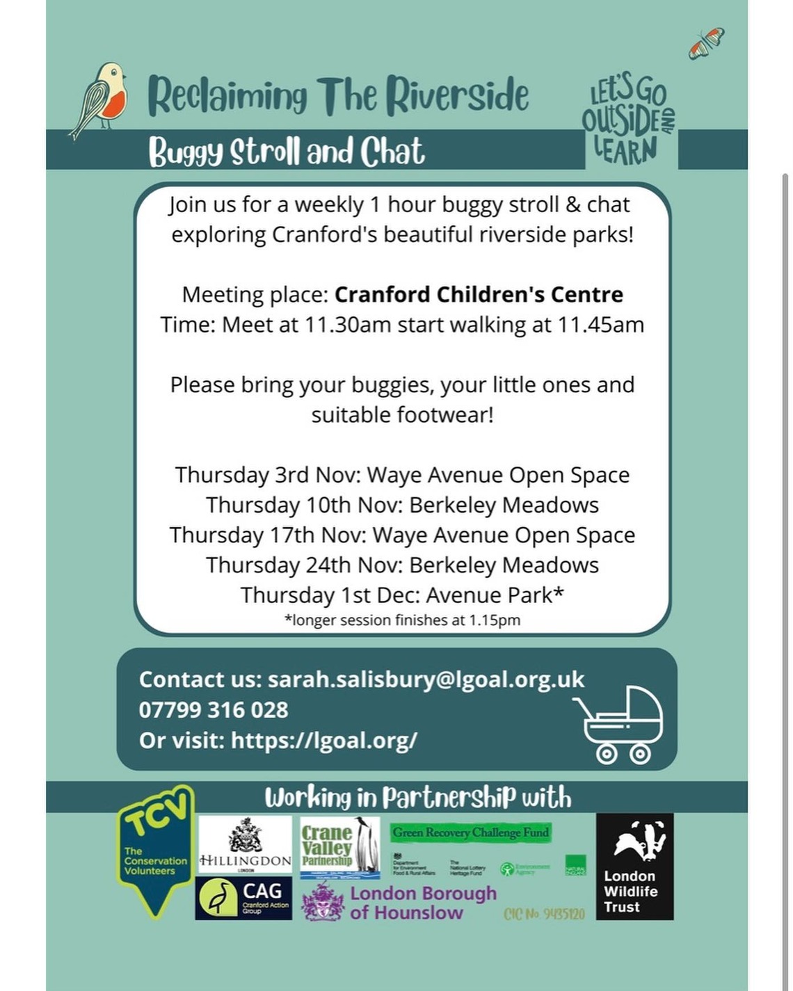 Buggy Stroll and Chat Autumn 2022 programme