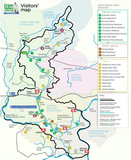 River Crane map